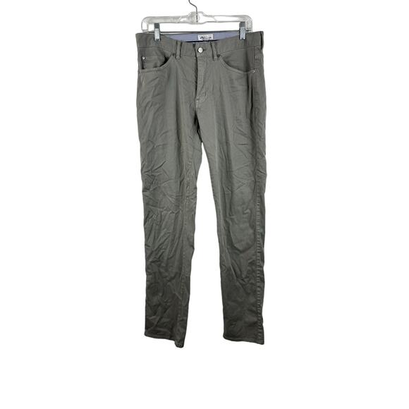 Peter Millar Signature Sateen Five Pocket Pant Grey Size 32 Golf Performance - Picture 1 of 9